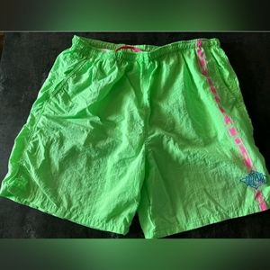 Mens Gotcha Swim Trunks Board Shorts 90’s VTG Neon Green/Pink 36-40 EUC Surf